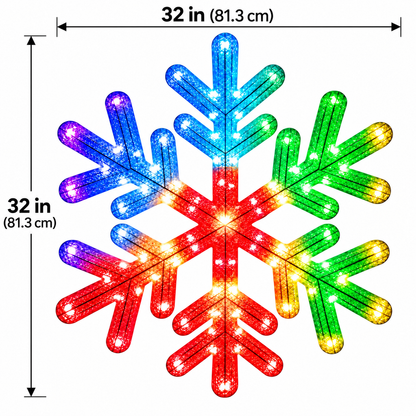 32-Inch Smart LED Snowflake Lights