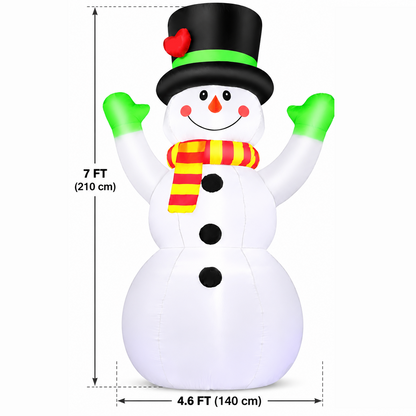 7 FT Christmas Inflatables Snowman Outdoor Decorations