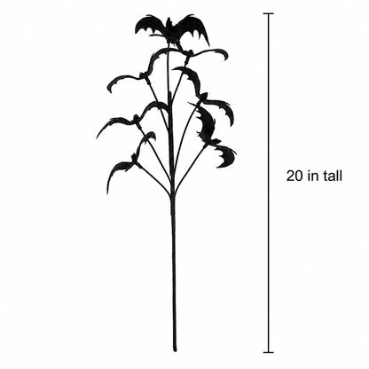 20" Black Fabric Bat Halloween Floral Pick Decoration