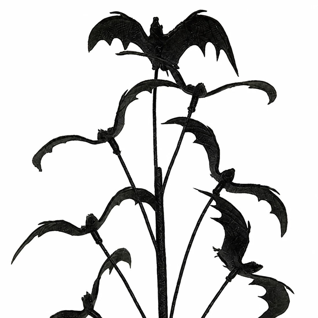 20" Black Fabric Bat Halloween Floral Pick Decoration