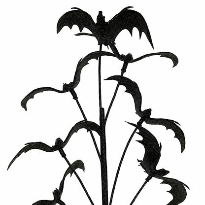 20" Black Fabric Bat Halloween Floral Pick Decoration