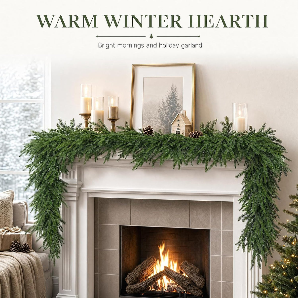 6FT 2 Pcs Christmas Garland