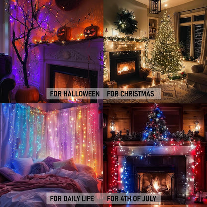 66FT 200 LED Smart Color Changing Christmas Halloween Lights