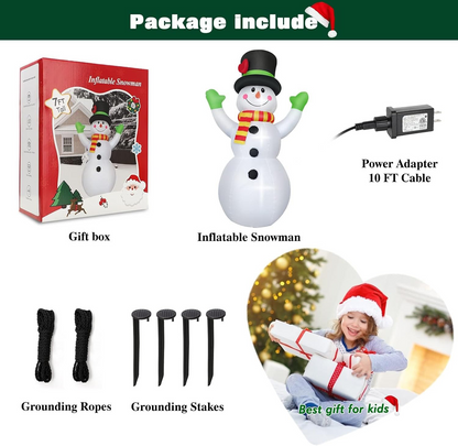 7 FT Christmas Inflatables Snowman Outdoor Decorations
