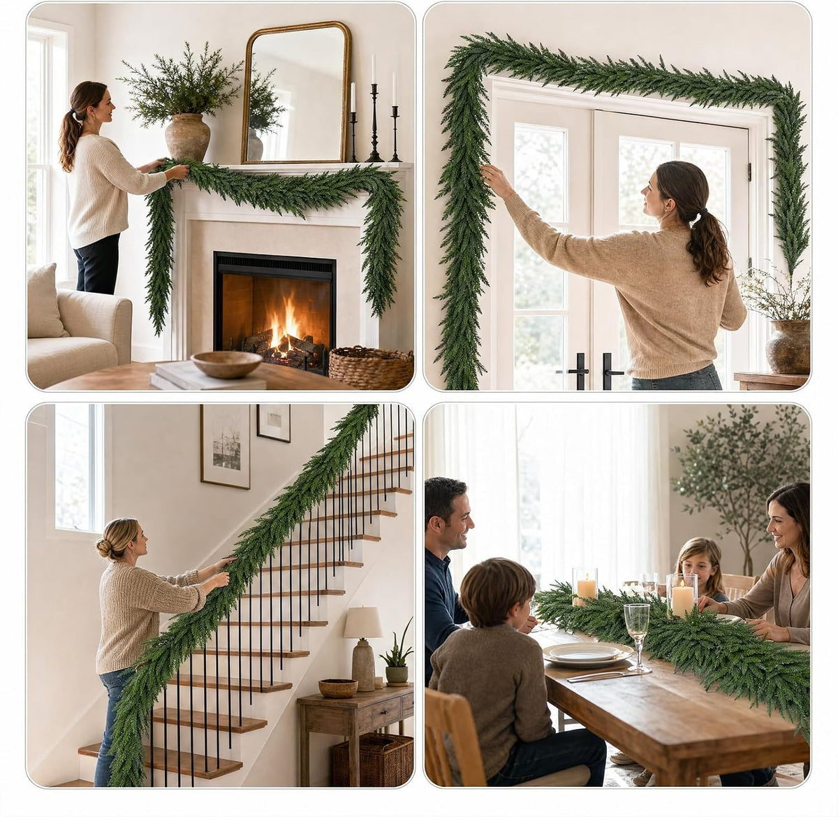 6FT 2 Pcs Christmas Garland